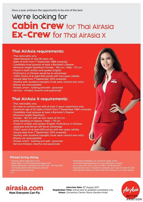 Air india crew vacancy details: Thai AirAsia X Ex-Cabin Crew Recruitment (August 2017 ...
