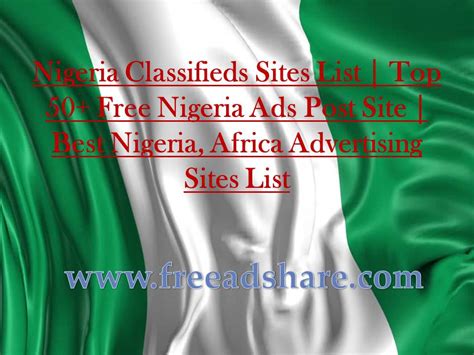 We collected up to 5 ads from hundreds of classified sites for you! Nigeria Classifieds Sites List | Top 50+ Free Nigeria Ads ...