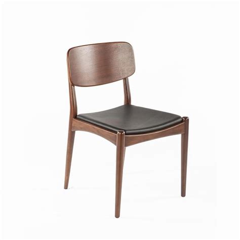 Comments about soren arm chair with wood seat. Solid wood in walnut finish with top grade white leather ...