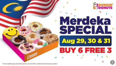 Serbu dunkin' donuts lampung, lagi gencar promo lho. Bukan 1 Tapi 3 Kali Ganda Promosi Sempena Dunkin' Donuts Merdeka Special, Cepat, Nanti Korang ...