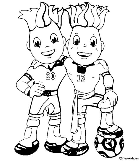 Kleurplaat beker voetbal krijg duizenden kleurenfotos van de beste. Voetbal: kleurplaat mascotte 2012 slavek en slavko