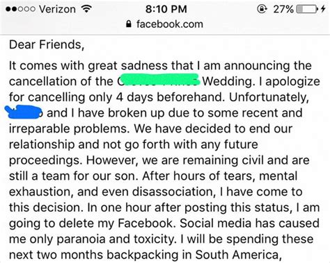 Do not put wedding expenses on a credit card unless you plan they just wanted some help financing their modest wedding reception last year for about 100 guests; Bride Cancelled Her Wedding After Guests Refused to Pay ...