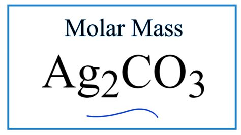 To calculate a fundamental unit can be atoms (e.g. Molar Mass of Ag2CO3: Silver carbonate - YouTube