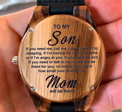 I'm looking for college graduation gift ideas for my son. To My Son From Mom - I'll Always Be Here For You Engraved ...