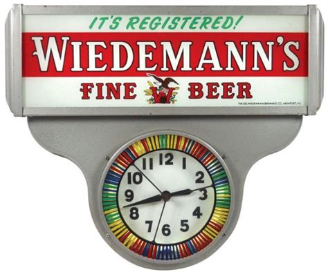 Die besten pinnwände von chris wiedemann. 912: Wiedemann's Fine Beer light-up sign w/motion clock ...