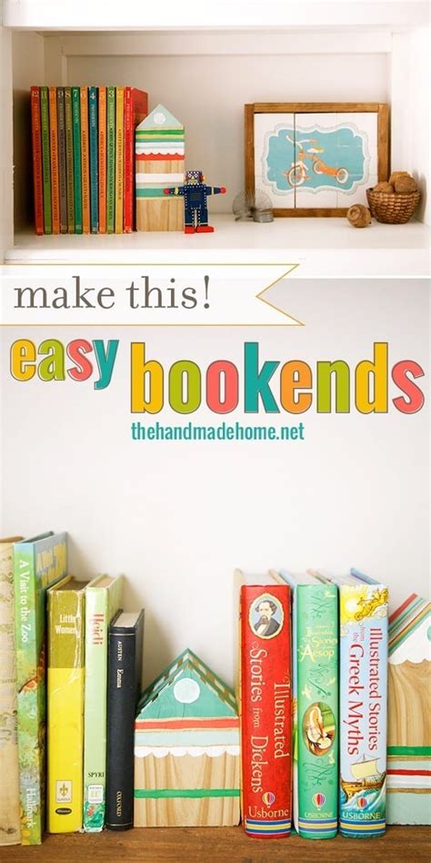 How to make homemade bookends. how to make your own bookends - The Handmade Home