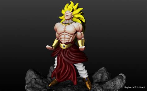 One whack of the club and this golf ball will explode into pink or blue powder. Dragon Ball Z - Broly 3D Model in Fantasy 3DExport