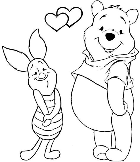 Cat colouring pages activity village. Piglet & Pooh #Disney #Pooh #Winnie | Valentine coloring ...