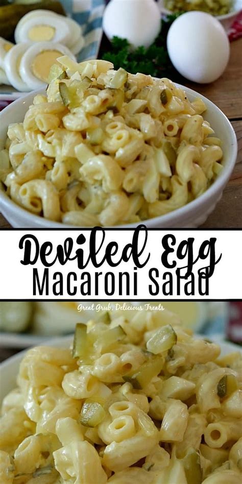 Deviled eggs and macaroni salad are both potluck greats, so why not just go ahead and have both at once? Deviled Egg Macaroni Salad has all the ingredients in ...