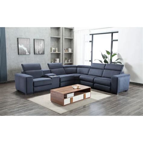Make your special room your living room by bringing home an awesome reclining sectional sofa from bassett furniture. Blast Navy Blue Dual Power Reclining Sectional in 2020 ...