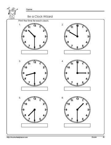 These worksheet has two exercises about time and clocks. Be A Clock Wizard - Half Hour Time | Math time, Telling ...