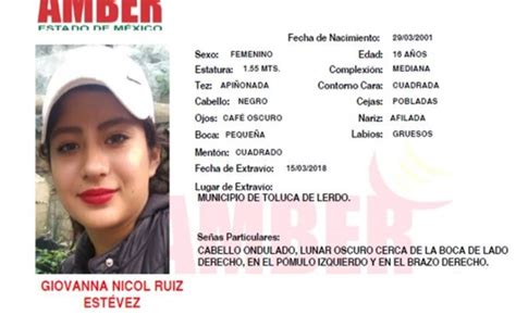 Jun 14, 2021 · fue activada la alerta amber antes la desaparición del menor karol samuel moreno cortez, de 4 años, quien se encuentra desparecido desde el 26 de mayo de 2021. Alerta Amber: Reportan extraviada a jovencita en Toluca ...