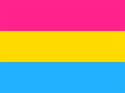 The pansexual pride flag is a pink, yellow and blue flag, designed as a symbol for the pansexual community to use to increase its visibility and recognition, and distinguish itself from bisexuality. The Gay Almanac: Happy Pansexual Pride Day -- December 8