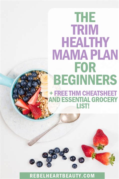 The Trim Healthy Mama Plan for Beginners in 2020 | Trim ...