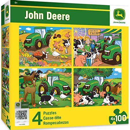 Masterpieces model b tractor with farmhouse puzzle is made up of 1000 pieces and measures 19.25 inch by 26.75 inch in size when completed. MasterPieces John Deere 4-Pack Multipack 100 Piece Puzzles ...