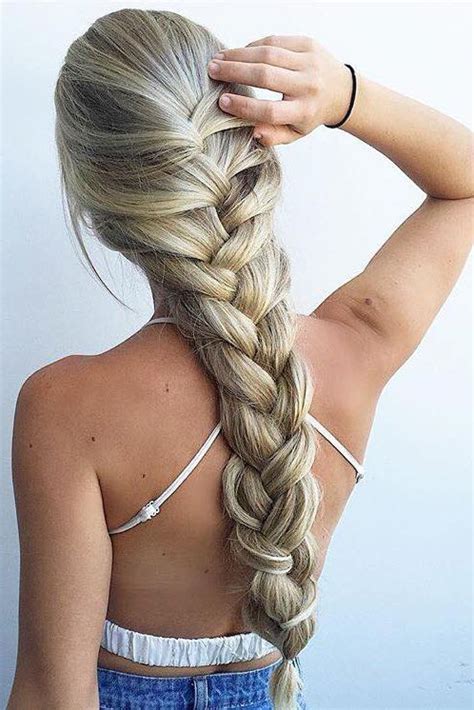 Become a master of these cute braided hairstyles in minutes! Thick Blonde Braid by @hairbyjaxx