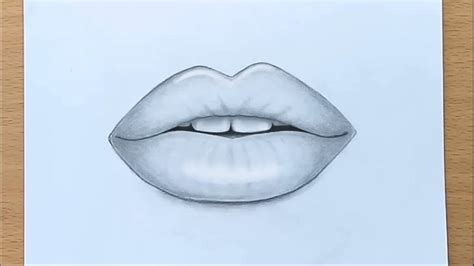 Draw a line with two gentle bumps. How to draw Lips by pencil step by step - MyHobbyClass.com