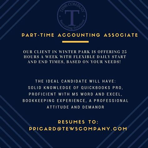 New part time accounting jobs added daily. Part-time Accounting Associate Opening! | Accounting ...