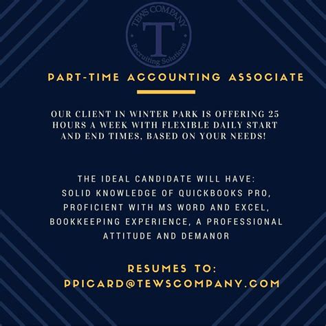 New part time accounting jobs added daily. Part-time Accounting Associate Opening! | Accounting ...