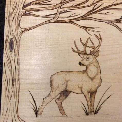 See more ideas about wood burning patterns, wood burning, wood burning art. Almost done! #Pyrography #deer tree #buck #woodburning ...