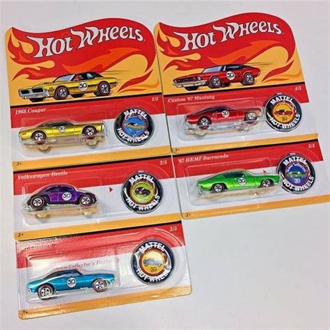 Celebrate the hot wheels 50th anniversary with a favorites assortment that includes some of the most popular castings ever produced. Hot Wheels 50th Anv. Redlines in package : HotWheels