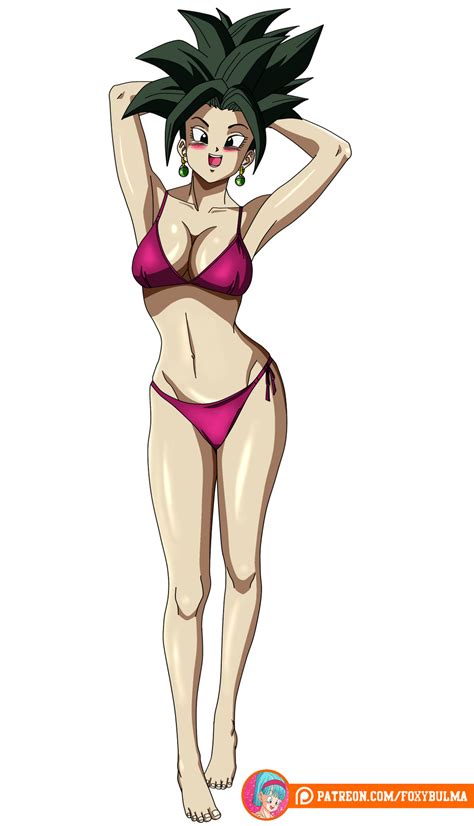 Kefla is a young, slender woman of kale's average height. Kefla bikini :) by FoxyBulma on DeviantArt