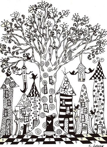 Hundertwasser im kunstunterricht in der grundschule 136s. 9 VILLAGE | Ausmalbilder, Malen und zeichnen und Kunststunden