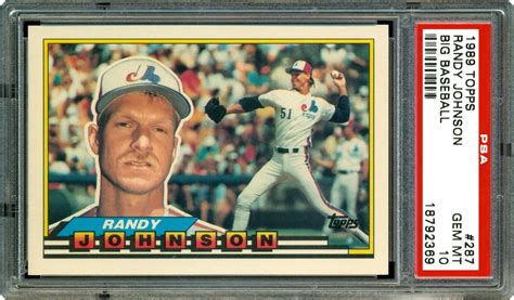 1989 topps randy johnson rookie card (#647). 1989 Topps Big Baseball Randy Johnson | PSA CardFacts®