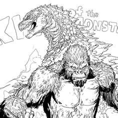 The colossal gorilla falls in love with her and takes her to a cavern atop the mountains. godzilla coloring pages - Free Large Images | Libros Para ...
