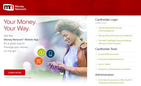 The money network® mobile app* is a convenient and secure way to keep track of your money on the go. www.moneynetwork.com - Access First Data Money Network Account Online - Ladder Io