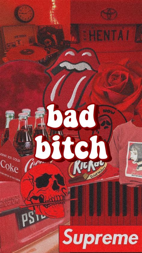 Best red wallpaper, desktop background for any computer, laptop, tablet and phone. "bad bitch" red aesthetic wallpaper #aestheticwallpaper ...