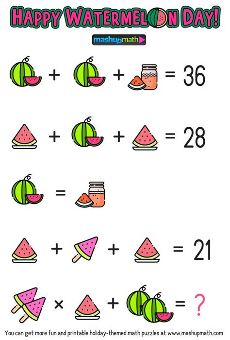 Don't forget to add the 5 of the man putting on the gloves, goggles and the boot. Pin by Louise Price on Classroom ideas... | Maths puzzles ...