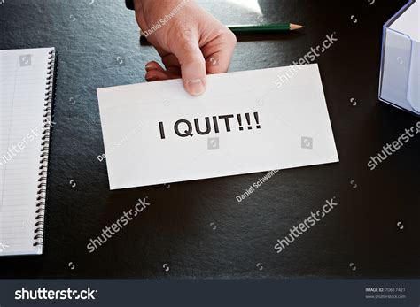 A number of free resignation letters that cover a variety of situations including resigning for a new job, leaving due to relocation or. Hand Holding Resignation Letter Stock Photo 70617421 : Shutterstock
