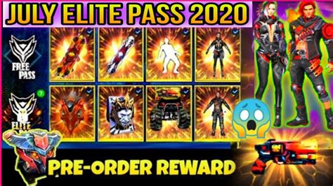 Garena free fire memang selalu menghadirkan hal terbaru bagi 500 juta penggunanya. Free Fire July Elite Pass Pre order Reward | July Elite ...