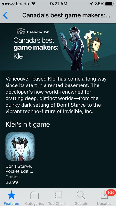Then youve come to the right place. Apple's App Store features Vancouver's Klei Entertainment ...
