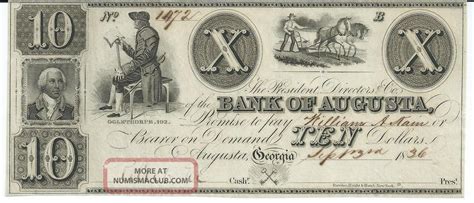 385 likes · 1 talking about this. Georgia Augusta Bank $10 1836 Issued One Signature ...