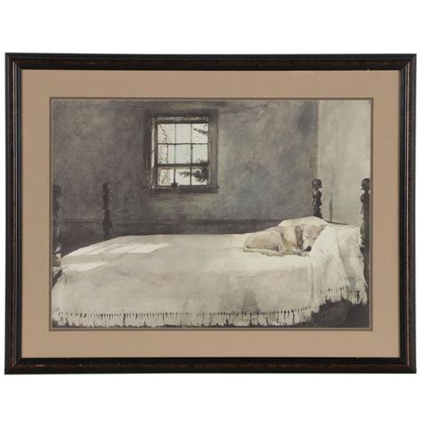 Fine & decorative art auctions. Offset Lithograph After Andrew Wyeth "Master Bedroom" in ...