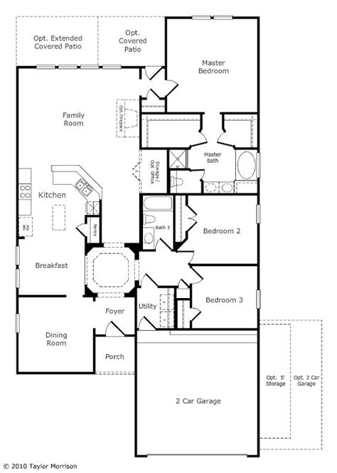 Floor plans are the property of taylor morrison, inc. The Pinehurst floor plan for the ground floor. | Taylor ...