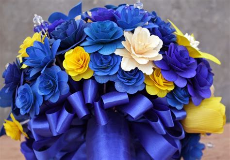 Royal Blue and Yellow Wedding: Bouquets, Pomanders ...