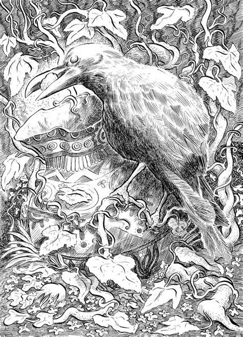 But when the crow put its beak into the mouth of the pitcher he found that only very little water was left in it, and. Aesop - The crow and the pitcher. | Crow, Raven art, Aesop