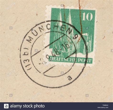 Alliierte besetzung briefmarke deutsche post 919 pf i ** postfrisch + gestempelt. Deutsche Briefmarke Stockfotos & Deutsche Briefmarke ...