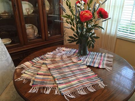 Explore our collection of dish towels, placemats, napkins, table runners, dishcloths, accent mats, napkin rings, table cloths, pot holders, and so much more. Colorful set of 4 placemats & a small size table runner by ...