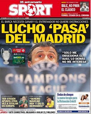 Portada Sport 20/10/14 #FCBarcelona #Barça #Barcelona #FCB ...