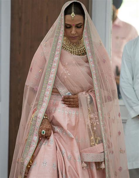 For the ceremony, neha looked resplendent in a blush pink ensemble by designer anita dongre. A post shared by Neha Dhupia (@nehadhupia) on May 12, 2018 ...