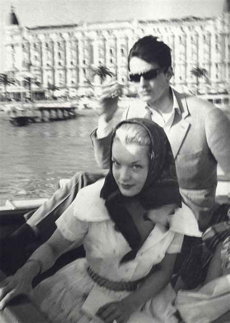 Le prénom de l'une, comme une amie familière, une proche, et le nom de l'autre, la. Romy Schneider and Alain Delon in Cannes, photographed by ...