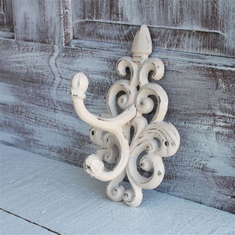 The decorative hook rack by artisanal creations has a dinosaur design that you large iron hook attached to jute rope. Beige Ivory Wall Hook Large Decorative Towel Hook Entryway ...