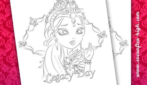 Today you can color raven queen the main rebel of ever after high. Legacy Day Raven Queen coloring page | Ever After High