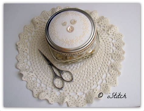 Beginning chain of each round does not count as a stitch. Mason Jar Top | Cross stitch tutorial, Cross stitch ...