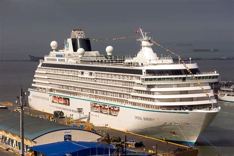 Cruise ship Crystal Serenity in Manila Bay today. The largest cruise ...