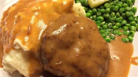 It's like little meatloaves cooked in a skillet and smothered in beef gravy. Slow Cooker Salisbury Steak Recipe - Allrecipes.com